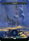 Island (487) (Borderless) (Galaxy Foil) (UNF-487) - Unfinity Foil