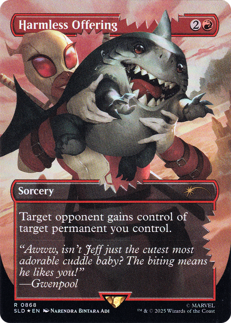 Harmless Offering (Rainbow Foil) (SLD-868) - Secret Lair Drop (Borderless) Foil