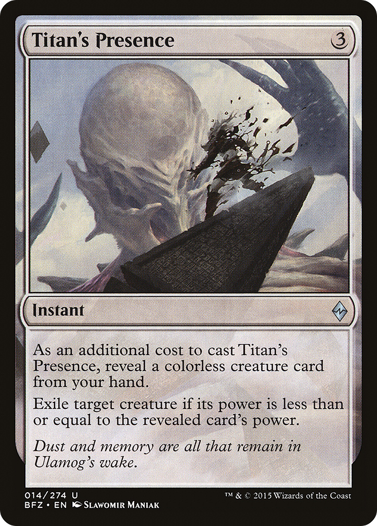 Titan's Presence (BFZ-014) - Battle for Zendikar