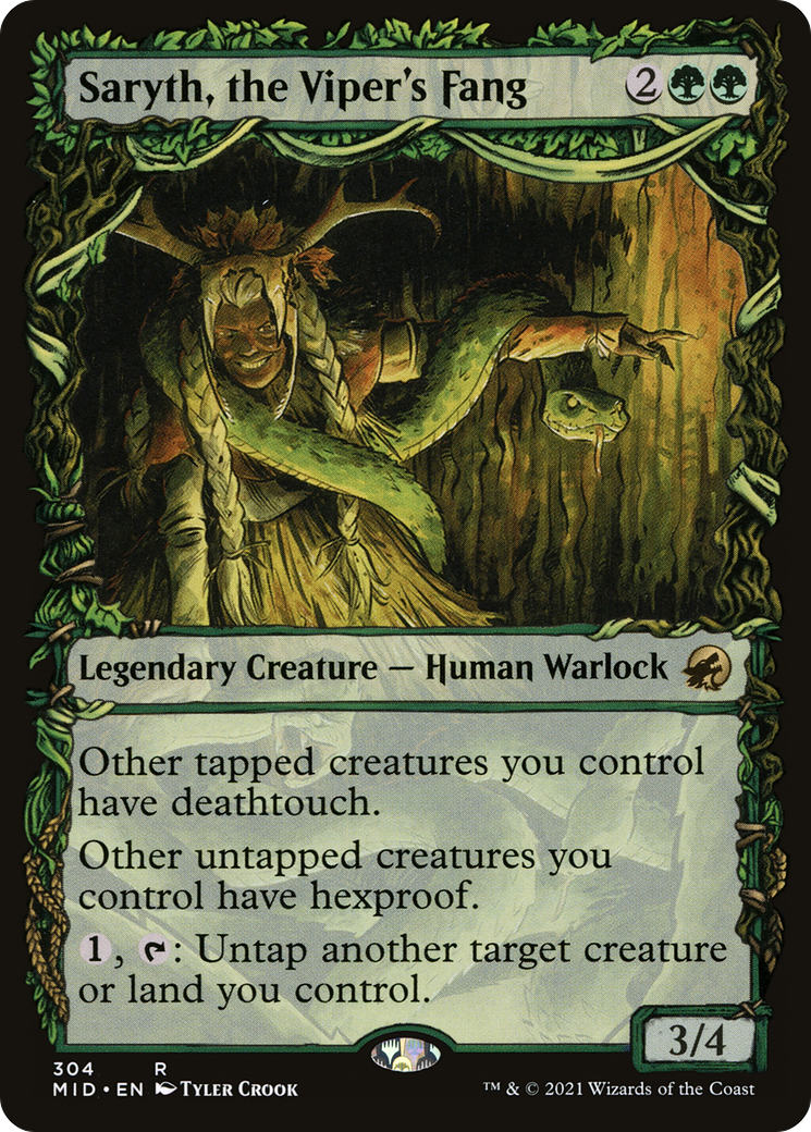 Saryth, the Viper's Fang (Showcase) (MID-304) - Innistrad: Midnight Hunt: (Showcase) Foil