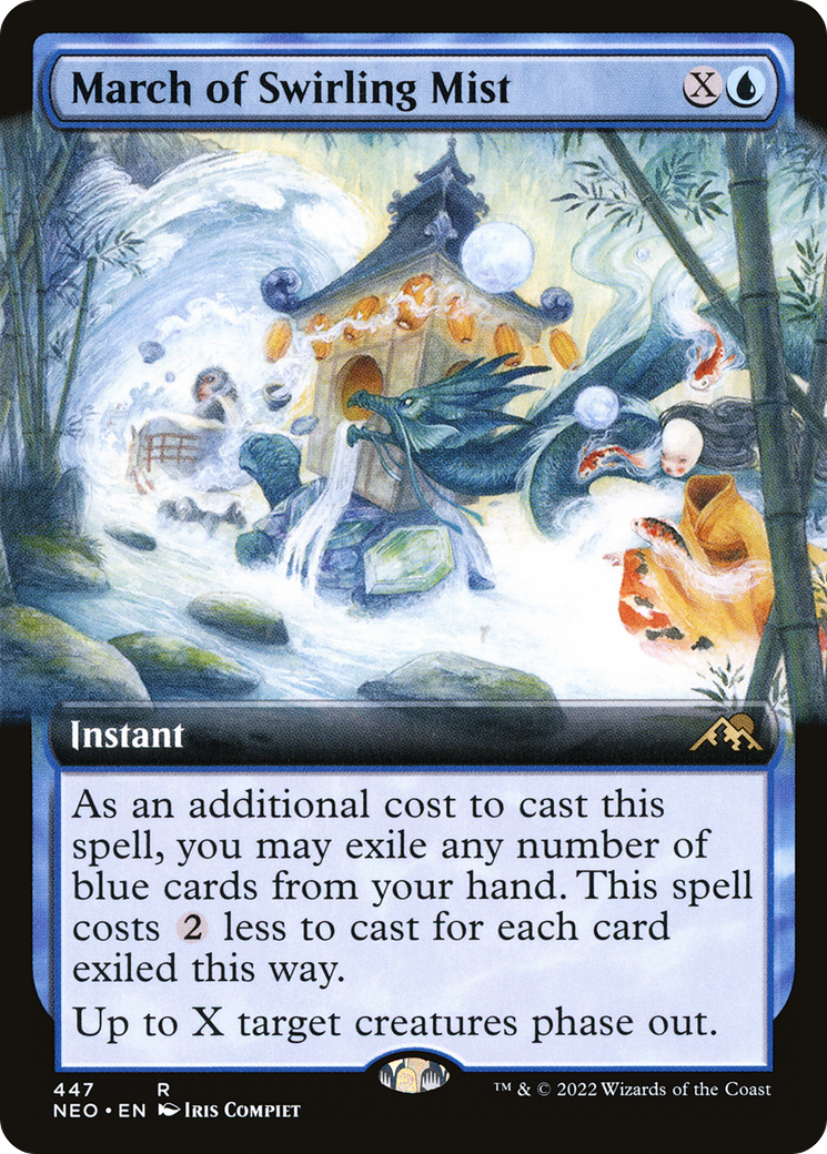 March of Swirling Mist (Extended Art) (NEO-447) - Kamigawa: Neon Dynasty: (Extended Art)