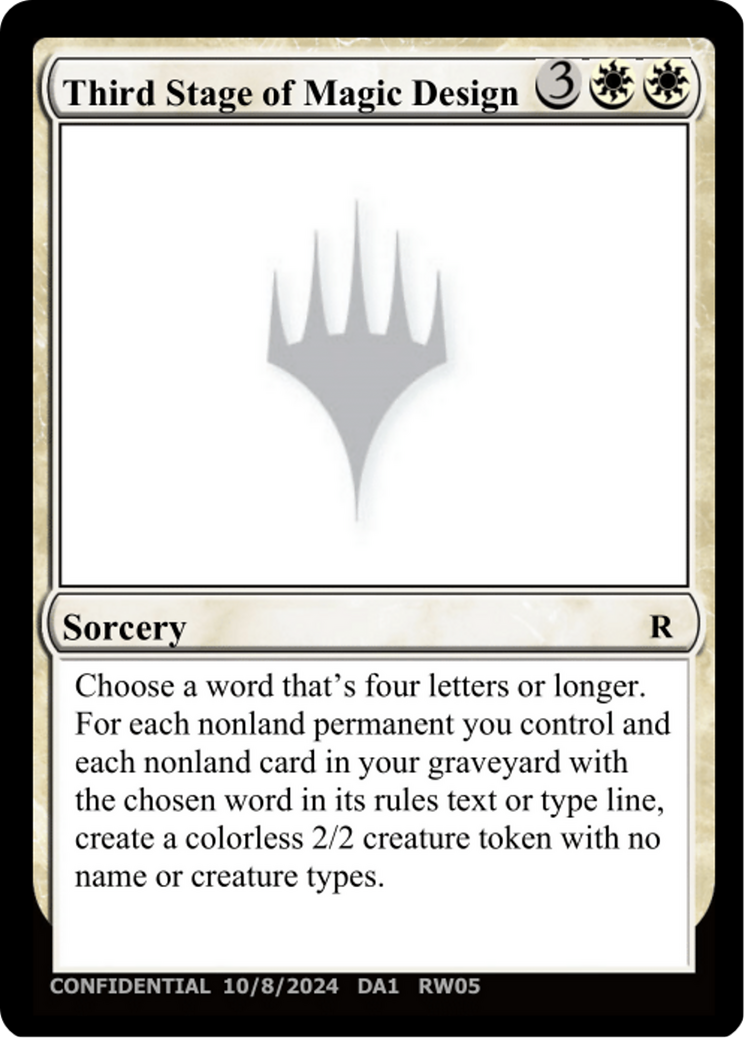 Third Stage of Magic Design (UNK-RW05F) - Unknown Event