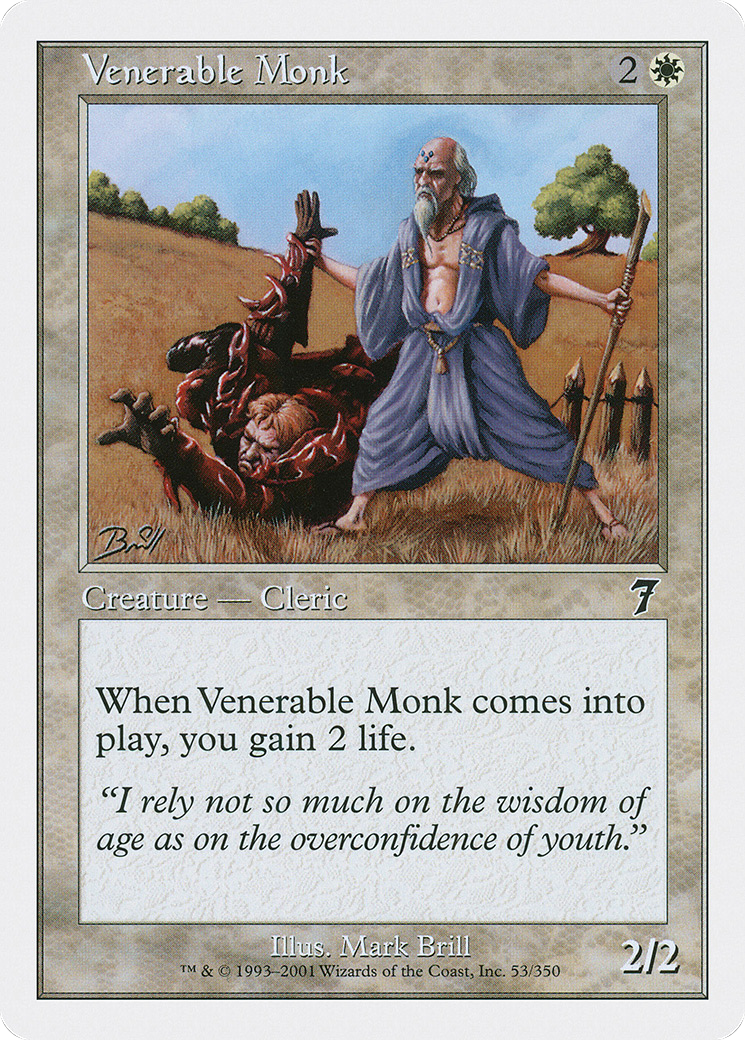 Venerable Monk (7ED-053) - 7th Edition Foil
