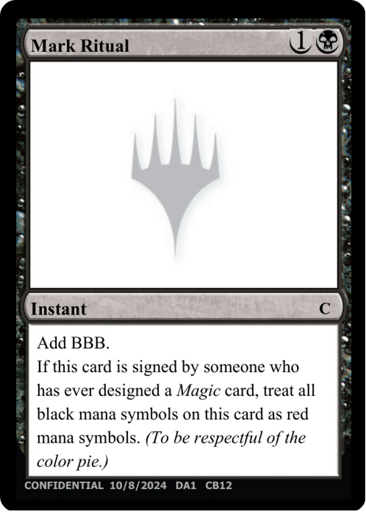 Mark Ritual (UNK-CB12) - Unknown Event