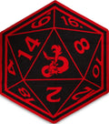 D&D Red D20 Dice Printed Area Rug: 52x45