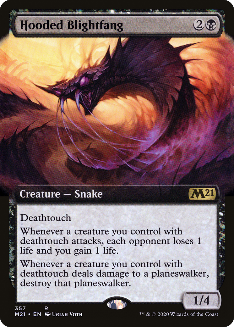 Hooded Blightfang (Extended Art) (M21-357) - Core Set 2021: (Extended Art)