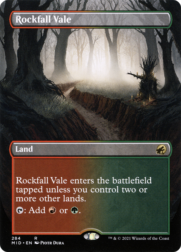 Rockfall Vale (Borderless) (MID-284) - Innistrad: Midnight Hunt Foil