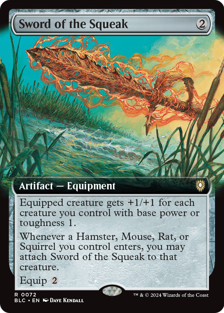 Sword of the Squeak (Extended Art) (BLC-072) - Bloomburrow Commander: (Extended Art)