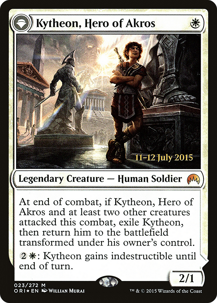 Kytheon, Hero of Akros (PRE-23S) - Magic Origins Promos: (originpwdfc) Foil