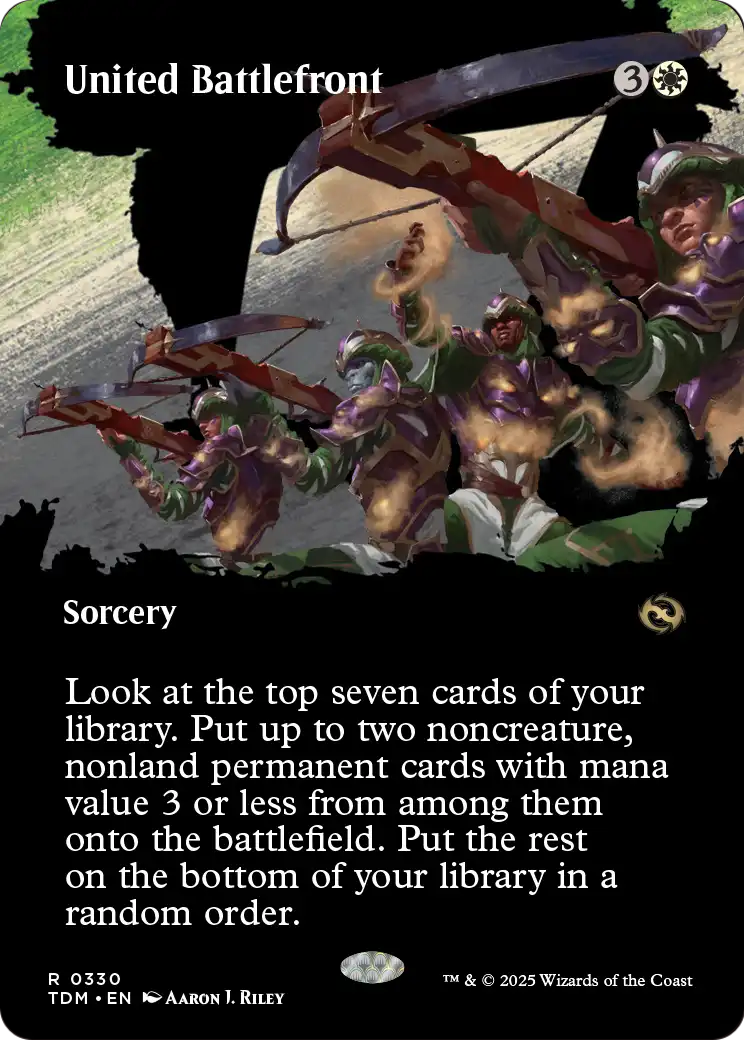 United Battlefront (Borderless) (TDM-330) - Tarkir: Dragonstorm: (Showcase) Foil