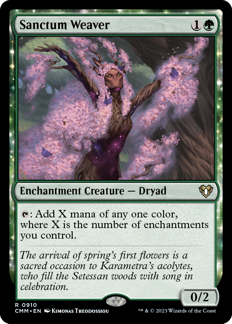 Sanctum Weaver (CMM-910) - Commander Masters: (enchantment)