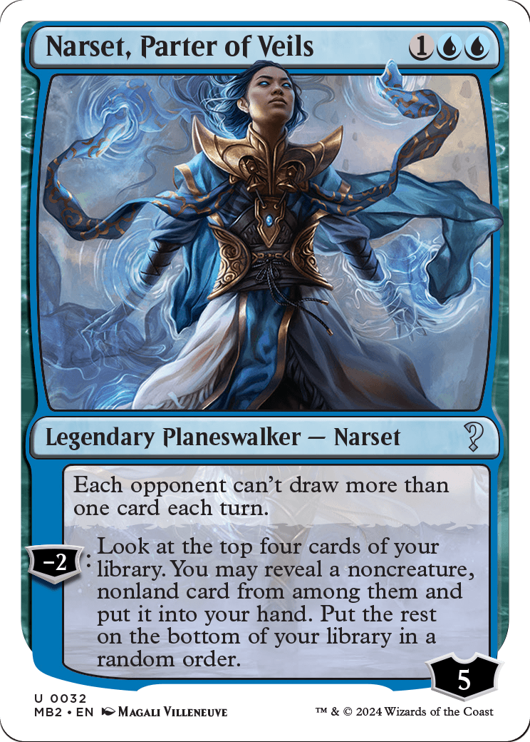 Narset, Parter of Veils (White Border) (MB2-032) - Mystery Booster 2