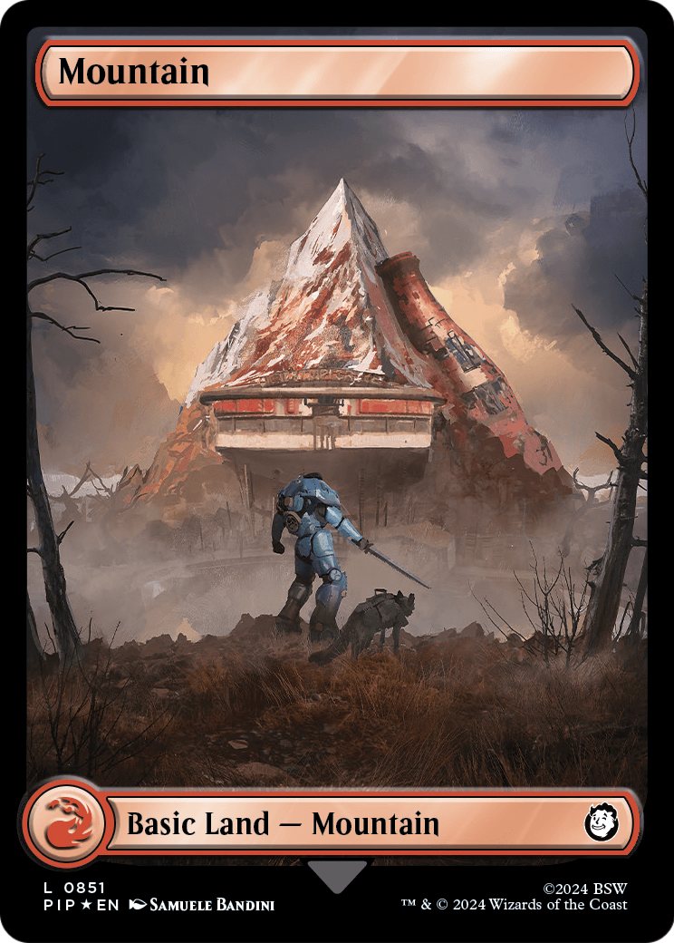 Mountain (0851) (Surge Foil) (PIP-851) - Fallout Foil
