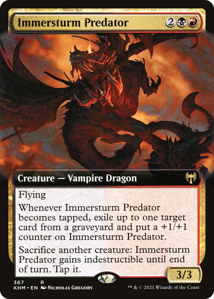 Immersturm Predator (Extended Art) (KHM-367) - Kaldheim: (Extended Art) Foil