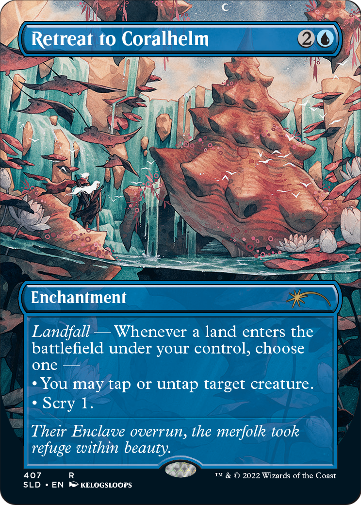 Retreat to Coralhelm (Borderless) (SLD-407) - Secret Lair Drop