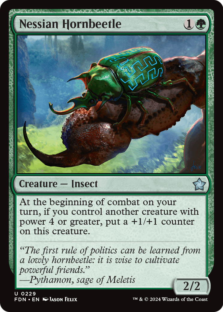 Nessian Hornbeetle (FDN-229) - Foundations Foil