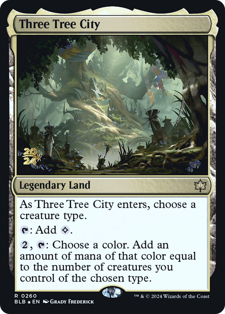 Three Tree City (PRE-260) - Bloomburrow Promos Foil
