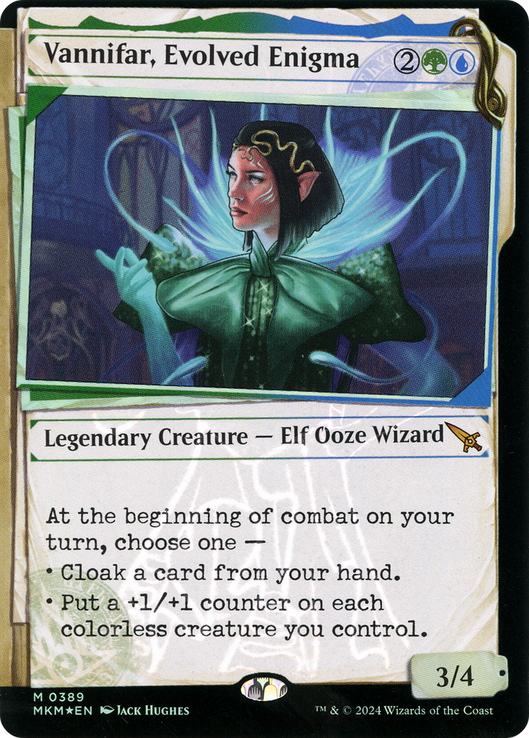 Vannifar, Evolved Enigma (Showcase) (Invisible Ink) (MKM-389) - Murders at Karlov Manor: (Showcase) Foil