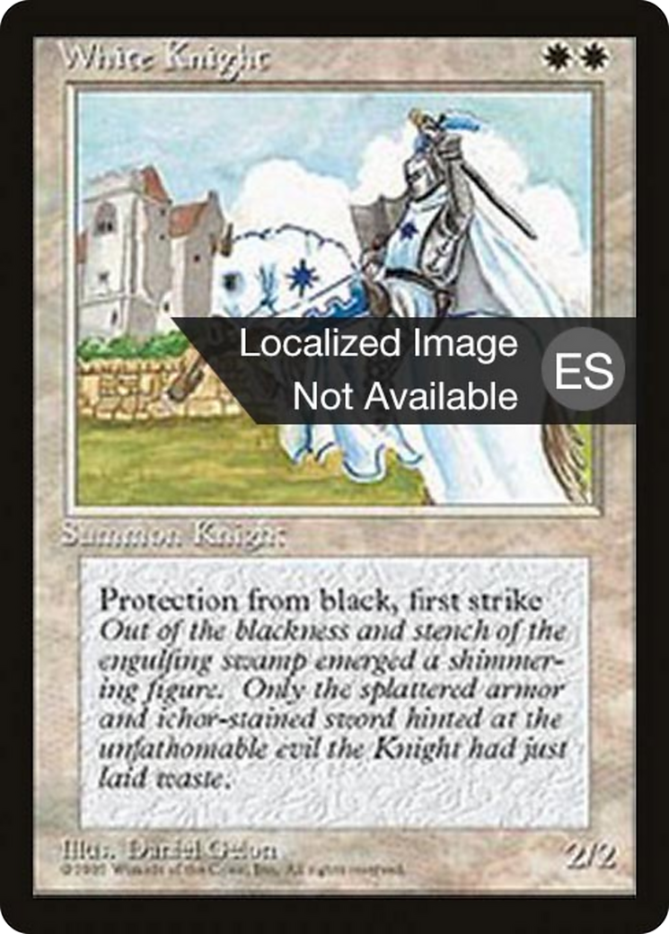 White Knight (4BB-) - Fourth Edition Foreign Black Border