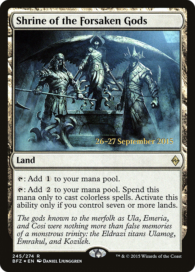 Shrine of the Forsaken Gods (PRE-245S) - Battle for Zendikar Promos Foil
