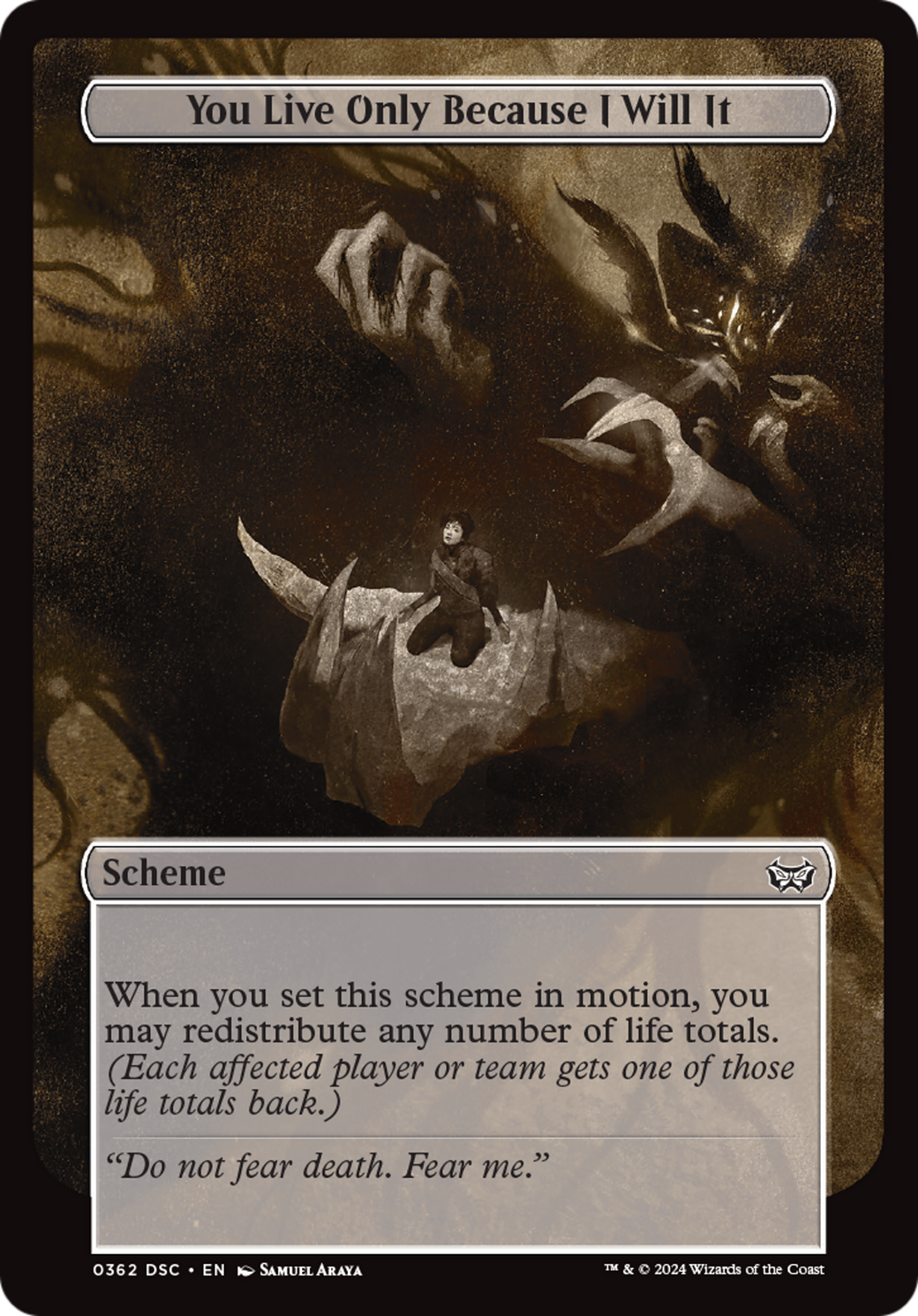 You Live Only Because I Will It (Full Art) (A:DSC-362) - Duskmourn: House of Horror Commander