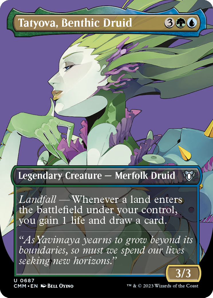Tatyova, Benthic Druid (Borderless) (CMM-687) - Commander Masters Foil