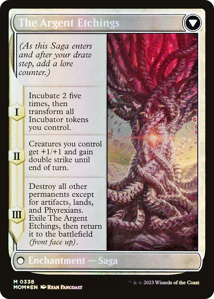 Elesh Norn (Serial Numbered) (MOM-338) - March of the Machine (Borderless) Foil