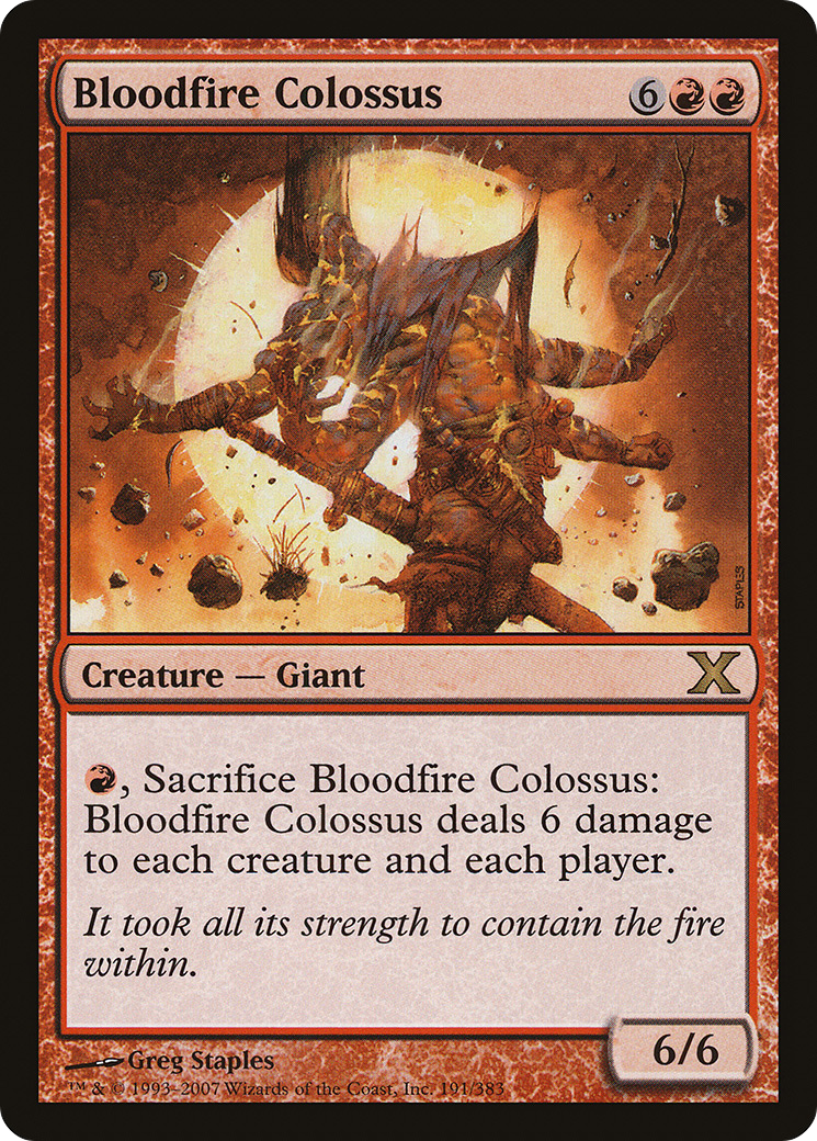 Bloodfire Colossus (10E-191) - Tenth Edition Foil