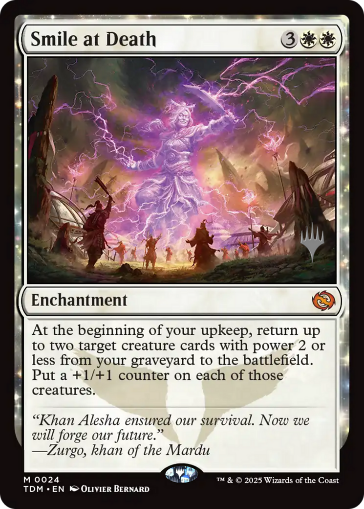 Smile at Death (PPTDM-024) - Promo Pack: Tarkir: Dragonstorm: (enchantment) Foil