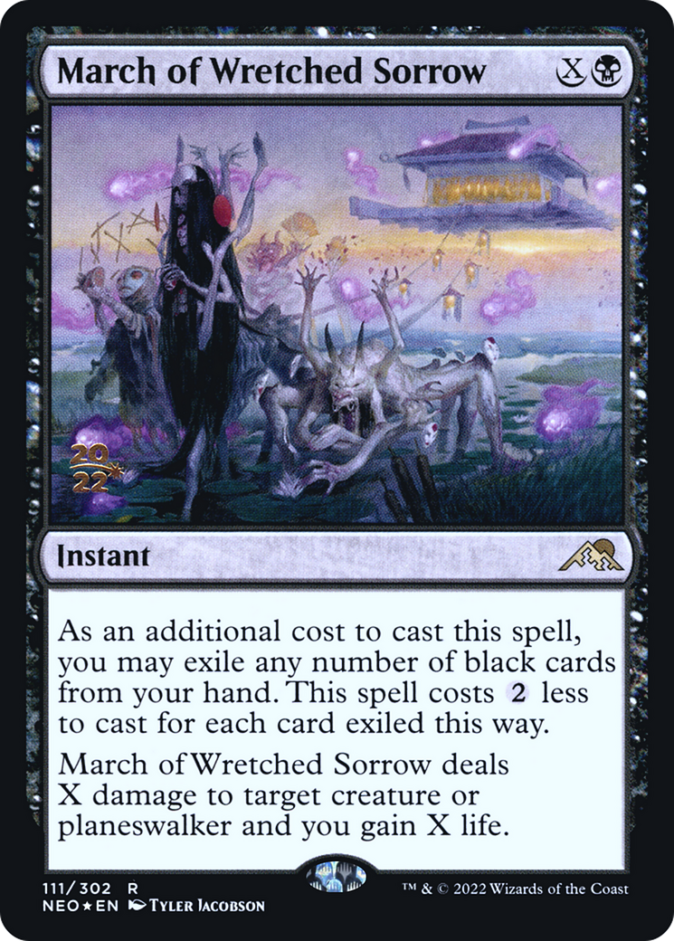 March of Wretched Sorrow (PRE-111) - Kamigawa: Neon Dynasty Promos Foil