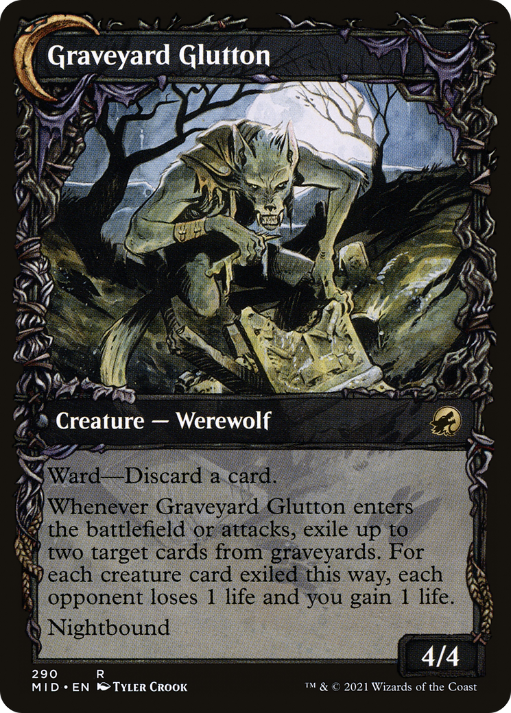 Graveyard Trespasser (Showcase) (MID-290) - Innistrad: Midnight Hunt: (Showcase, Double Faced Transform)
