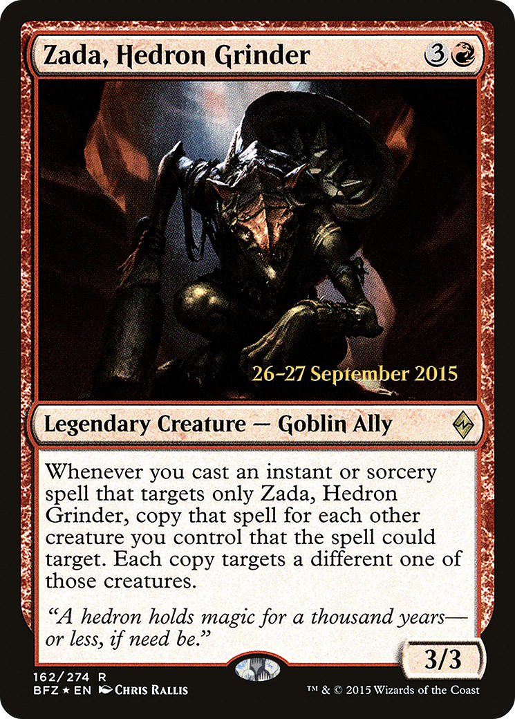 Zada, Hedron Grinder (PRE-162S) - Battle for Zendikar Promos Foil