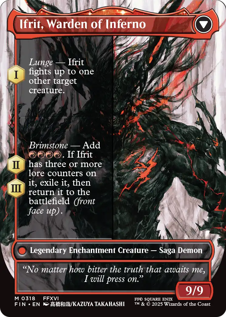 Clive, Ifrit's Dominant (0318) (Borderless) (FIN-318) - FINAL FANTASY: (enchantment) Foil