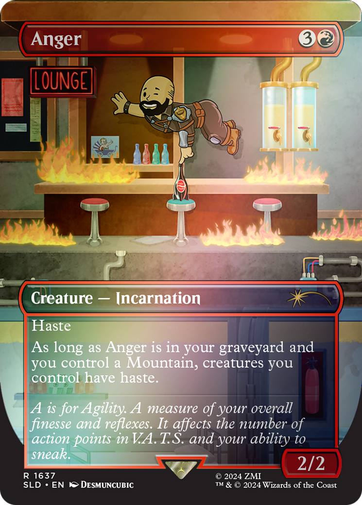 Anger (Rainbow Foil) (SLD-1637) - Secret Lair Drop (Borderless) Foil