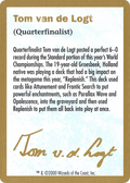 2000 Tom van de Logt Biography Card (WCD-) - World Championship Decks 2000