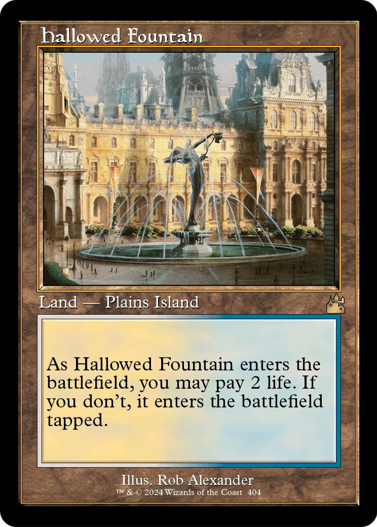 Hallowed Fountain (Retro Frame) (RVR-404) - Ravnica Remastered Foil