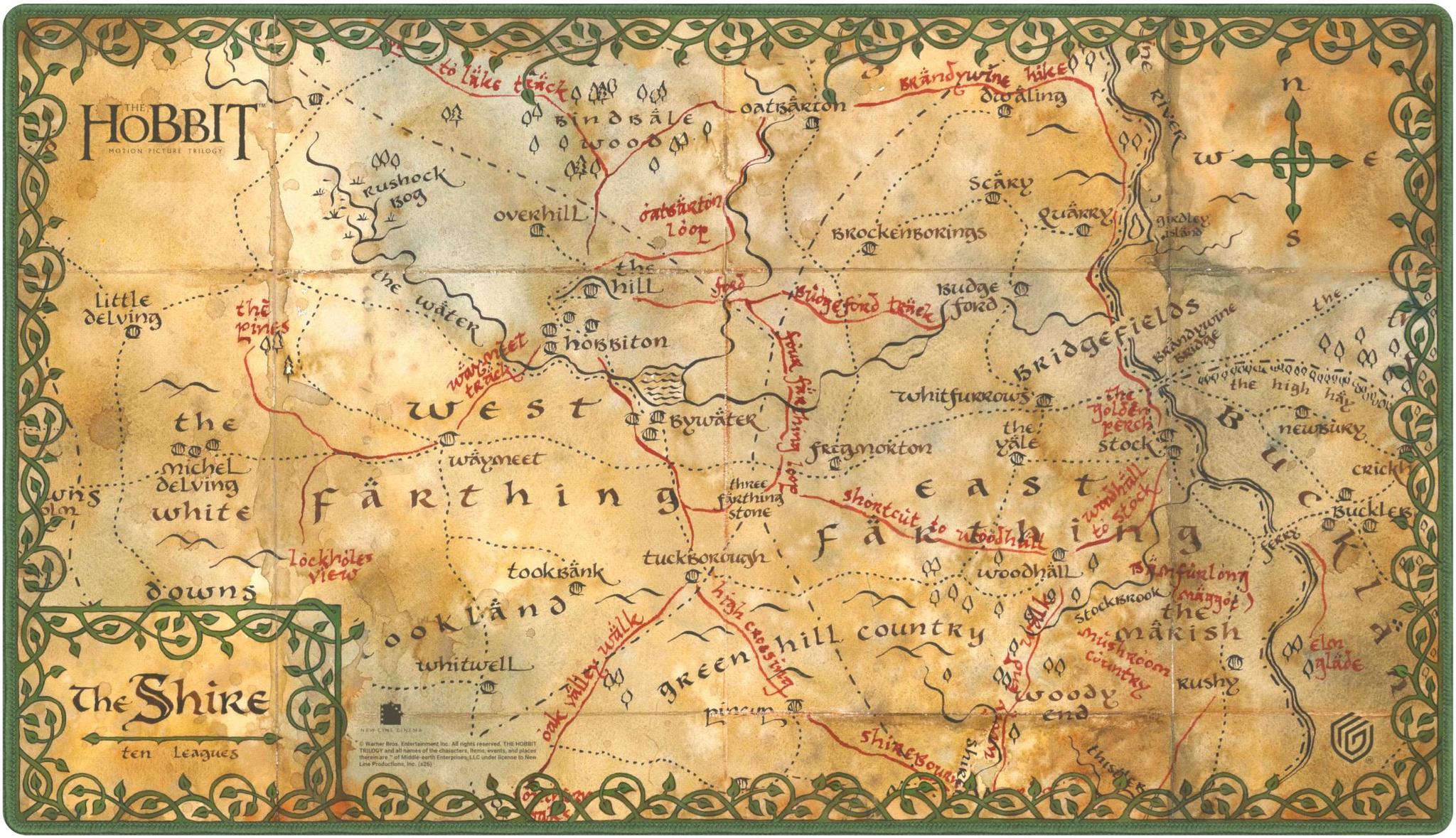 Ultimate Guard Playmat: The Hobbit Map - The Shire