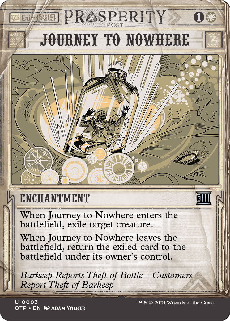 Journey to Nowhere (OTP-003) - Breaking News: (Showcase) (Borderless) Foil