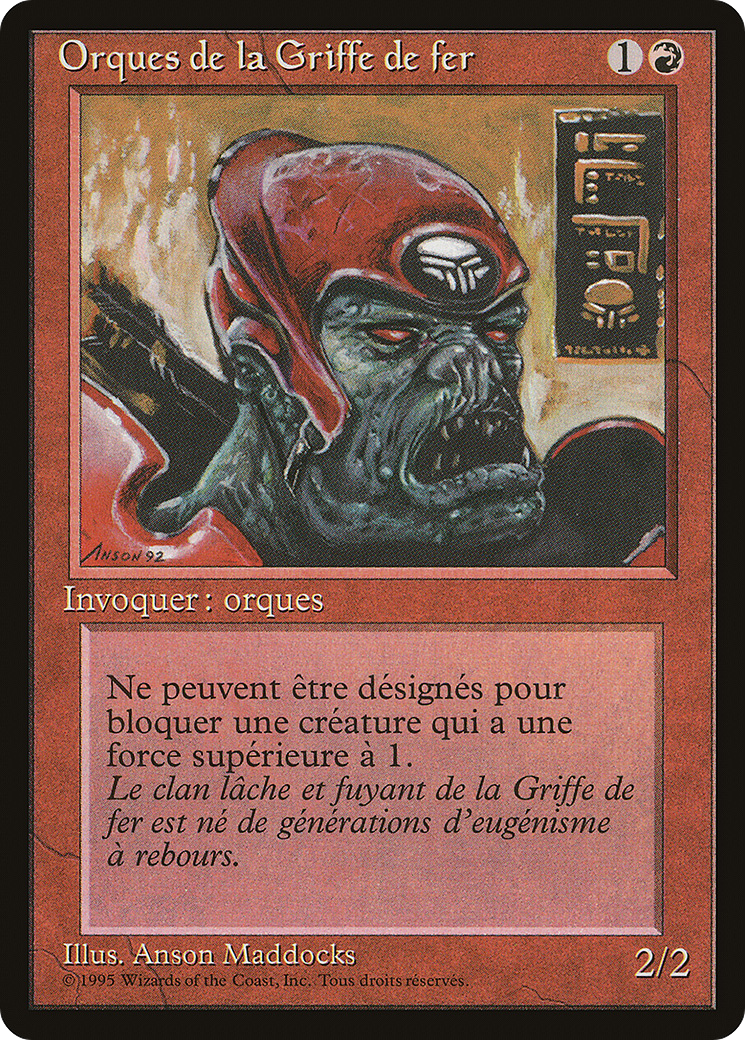 Ironclaw Orcs (French) - "Orques de la Griffe de fer" (REN-091) - Renaissance