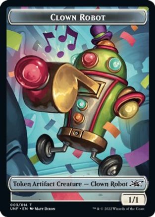 Clown Robot (003) // Storm Crow Double-sided Token (UNF-) - Unfinity Foil