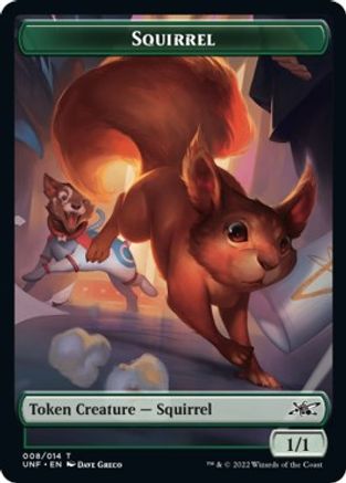 Squirrel // Food (010) Double-sided Token (UNF-) - Unfinity Foil
