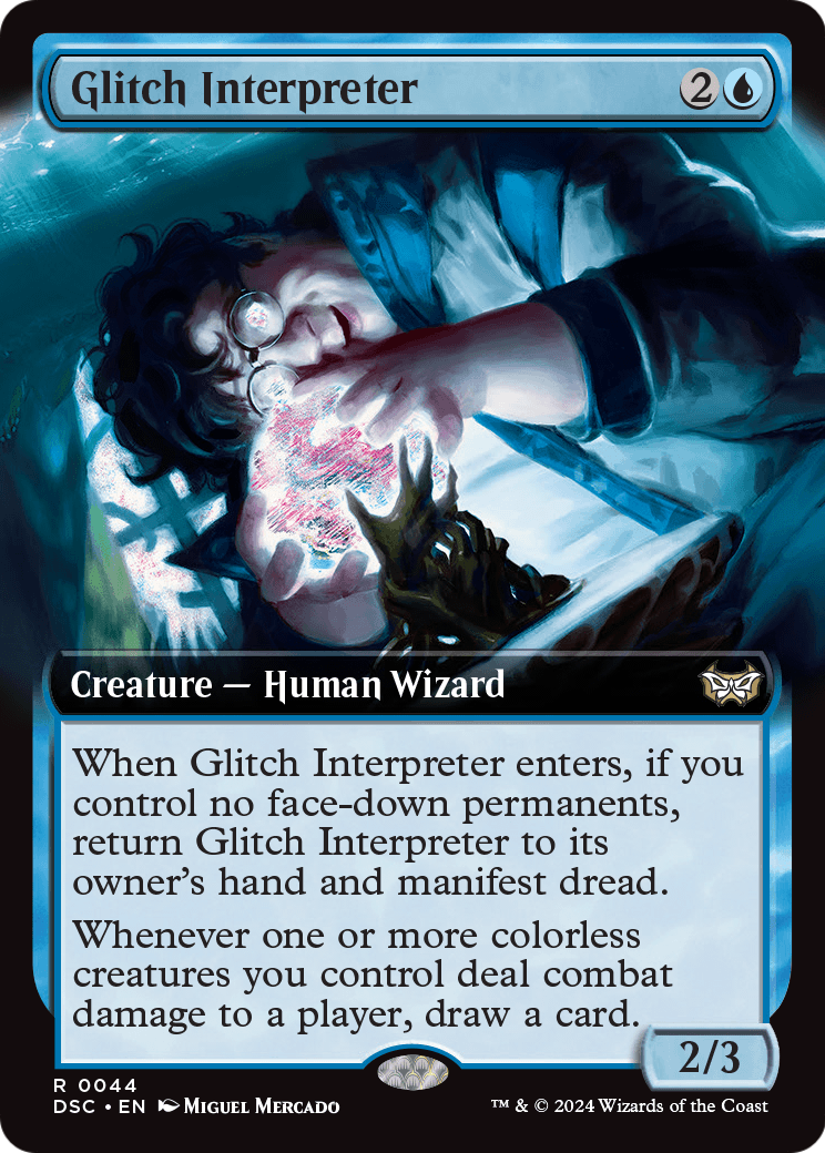 Glitch Interpreter (Extended Art) (DSC-044) - Duskmourn: House of Horror Commander: (Extended Art)