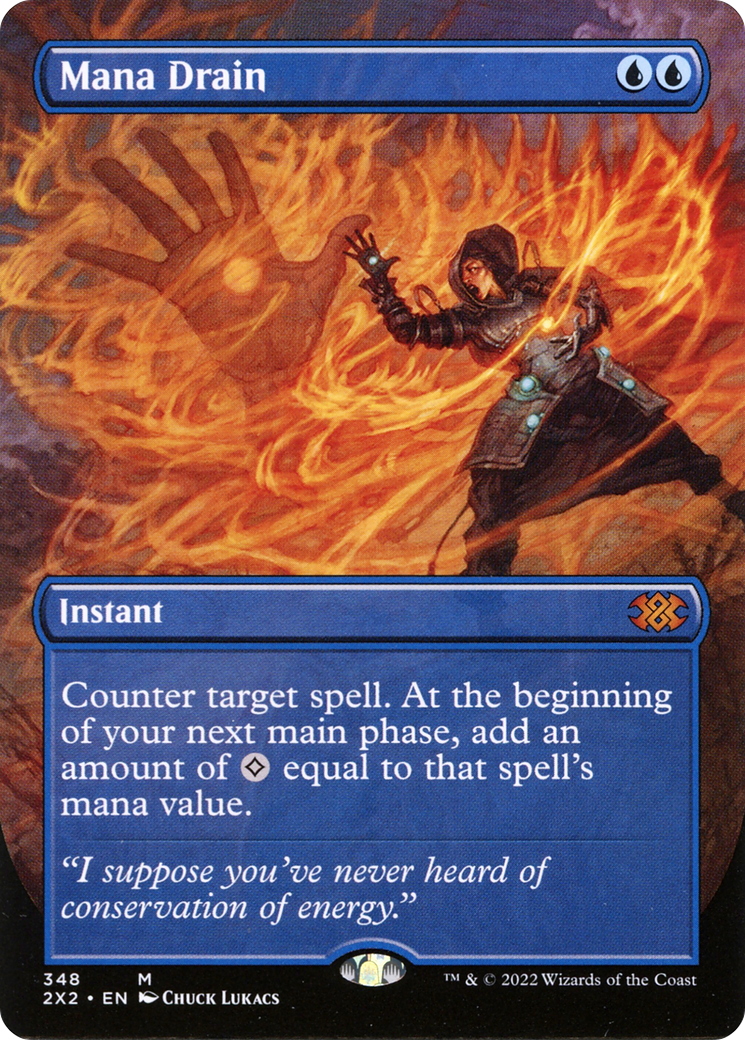 Mana Drain (Borderless) (2X2-348) - Double Masters 2022