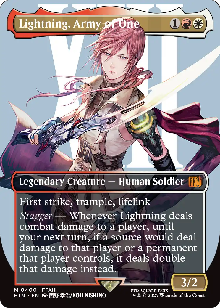 Lightning, Army of One (0400) (Borderless) (FIN-400) - FINAL FANTASY