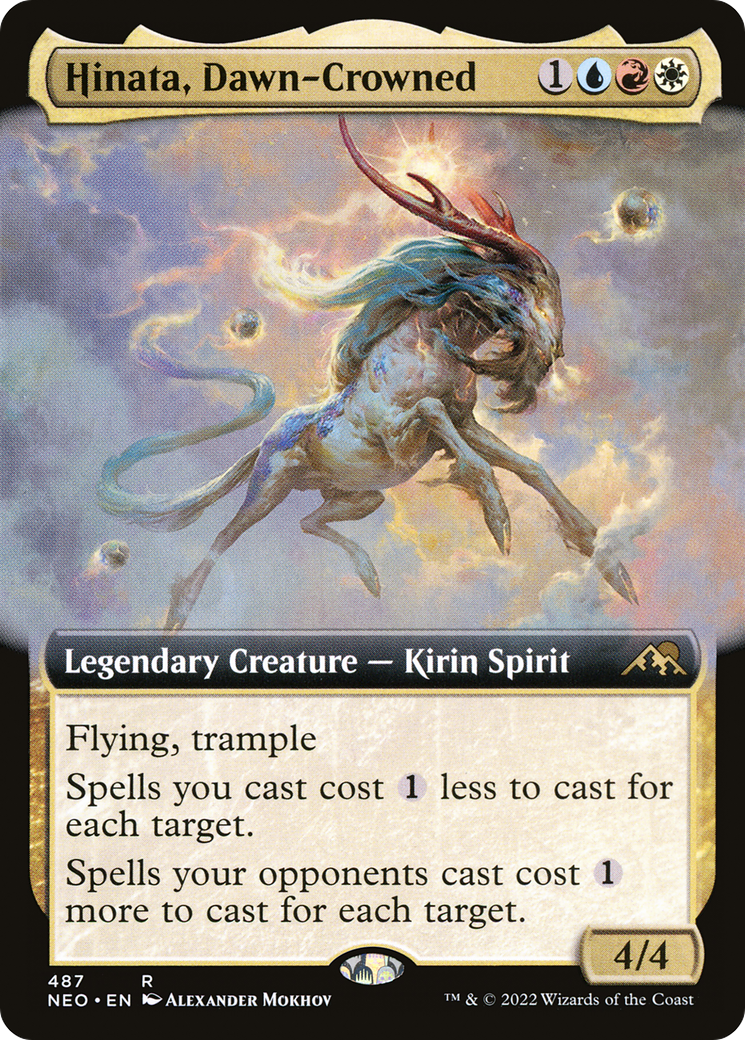 Hinata, Dawn-Crowned (Extended Art) (NEO-487) - Kamigawa: Neon Dynasty: (Extended Art)