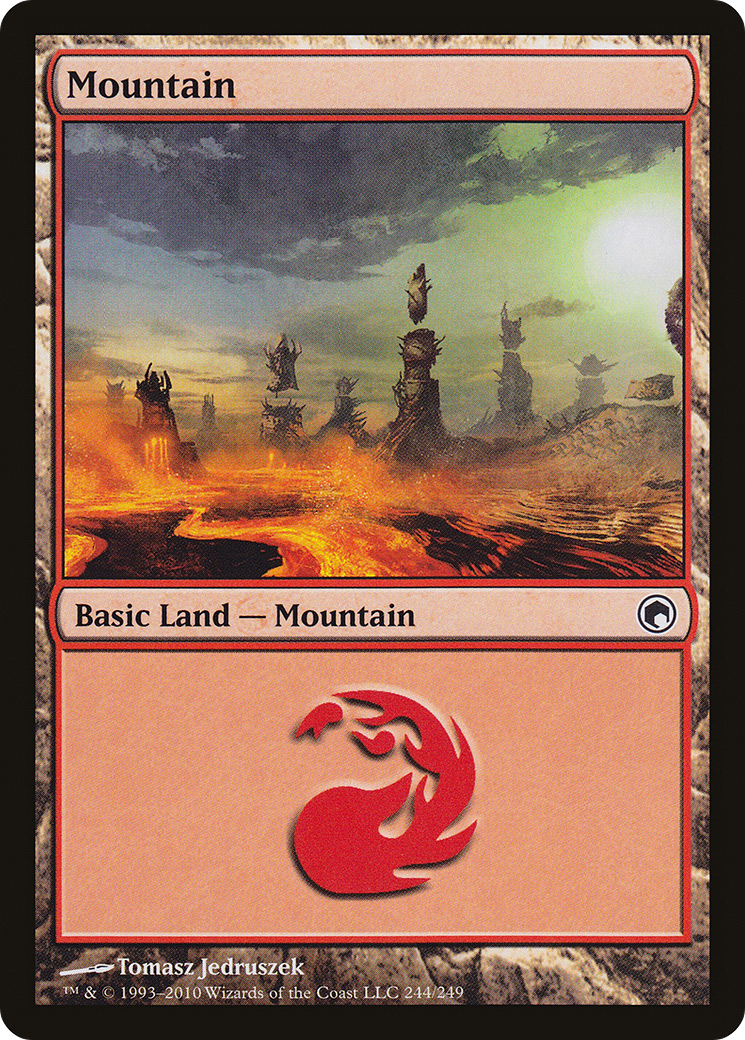 Mountain (244) (SOM-244) - Scars of Mirrodin Foil