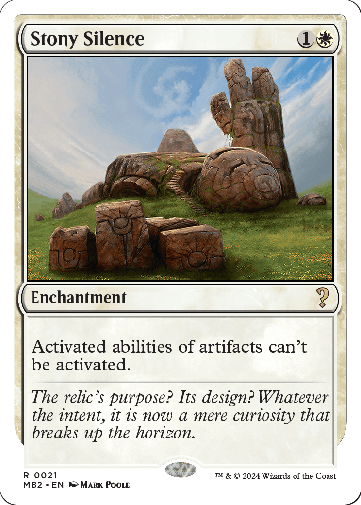 Stony Silence (White Border) (MB2-021) - Mystery Booster 2