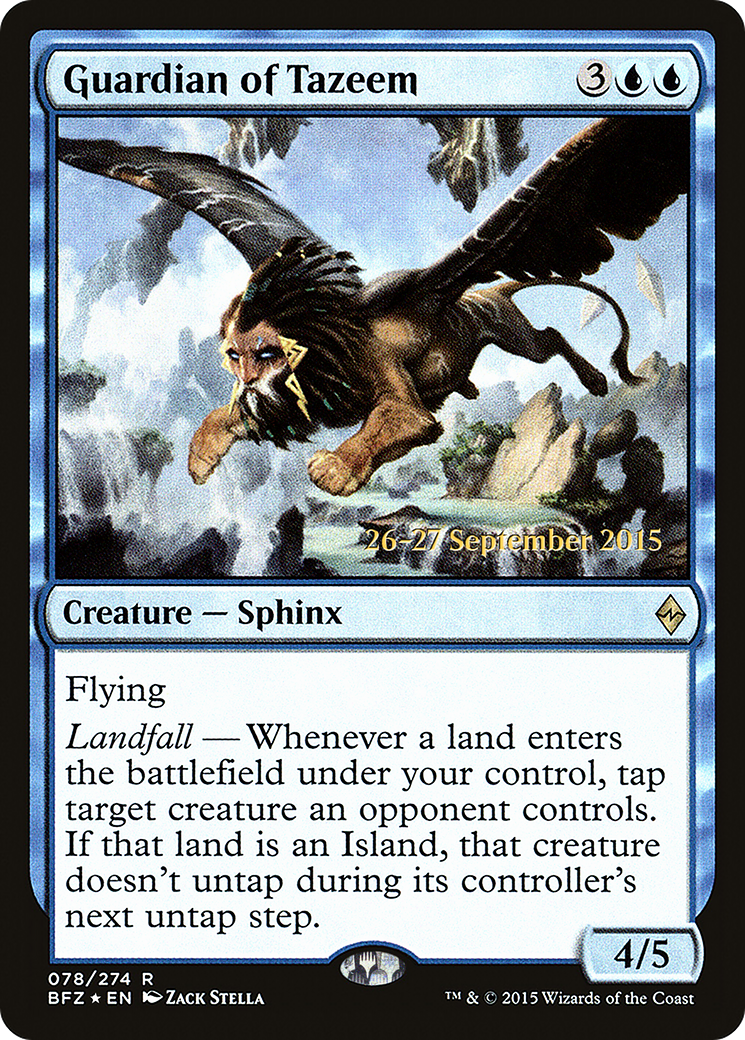 Guardian of Tazeem (PRE-78S) - Battle for Zendikar Promos Foil