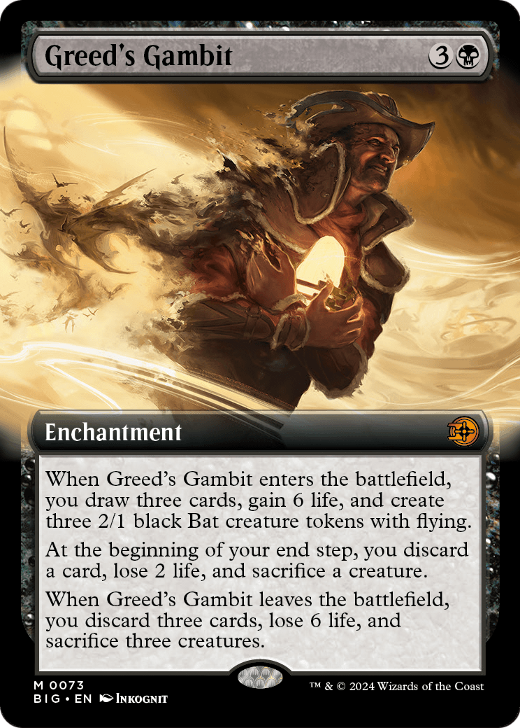 Greed's Gambit (Extended Art) (BIG-073) - The Big Score: (Extended Art) Foil