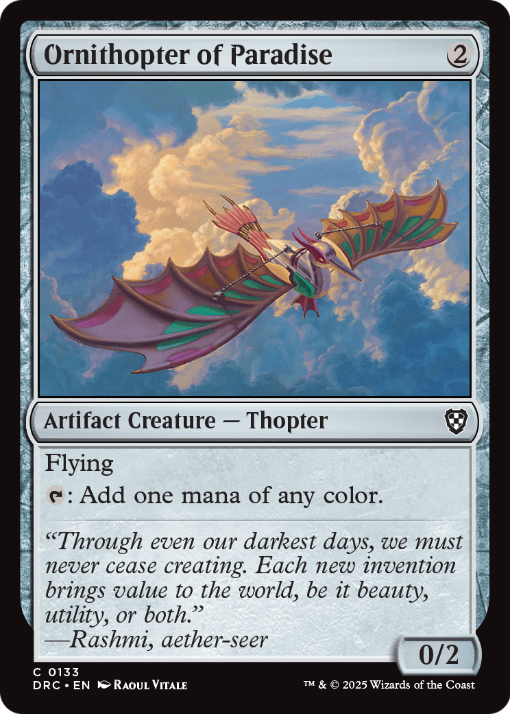 Ornithopter of Paradise (DRC-133) - Commander: Aetherdrift
